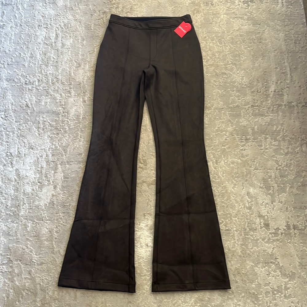 Faux Suede Flare Pants